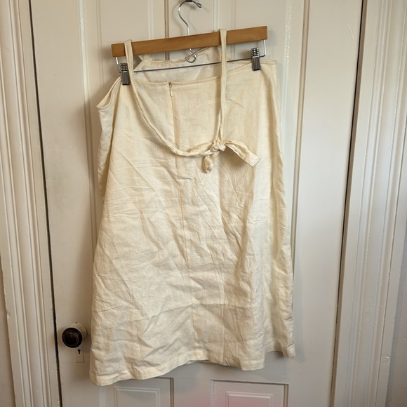 WeWoreWhat // Linen Blend Cut Out Midi Skirt - Picture 6 of 7